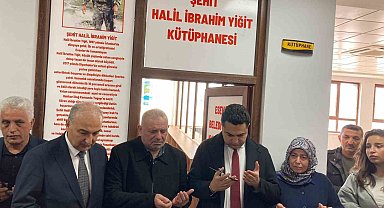 Kütüphanede şehit Halil İbrahim Yiğit'in adı yaşatıldı