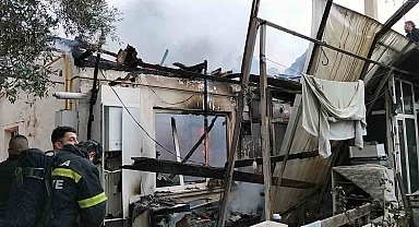 Menteşe'de korkutan ev yangını