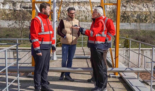Merkezi Atıksu Arıtma Tesisinde incelemelerde bulundu