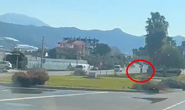Motosiklet sürücüsü ters yönde ölüme meydan okudu