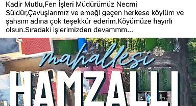 Muhtarlar sosyal medya hesaplarından Başkan Tetik'e teşekkür etti