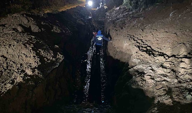 MUSKİ, Bodrum'da 14 saatte kanalizasyon hattı yeniledi