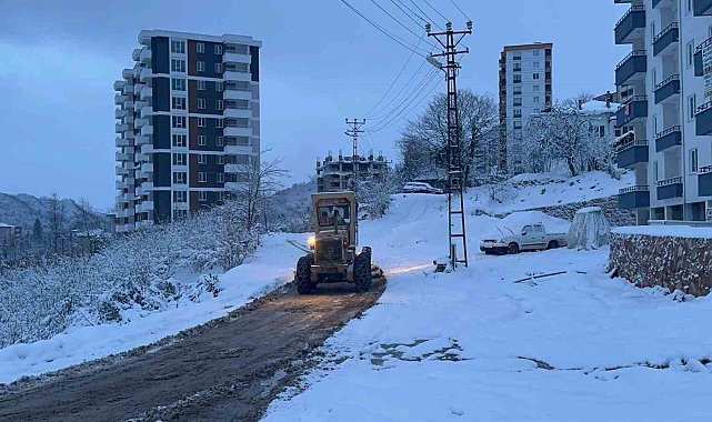 Ordu'da karla mücadele sürüyor