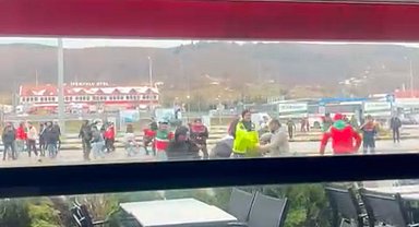 Ortalığın savaş alanına döndüğü taraftarların kavgasında 1 şüpheli adliyeye sevk edildi