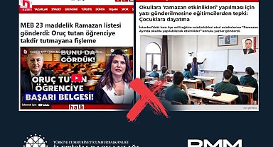 'Oruç tutmayan öğrenciler fişleniyor' haberleri manipülatif