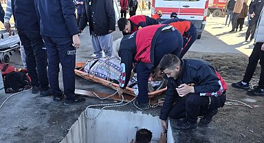 Osmaniye'de 6 metrelik çukura düşen adam kurtarıldı