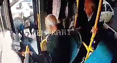 Otobüste baygınlık geçiren çocuk, kapı açılınca yola düştü