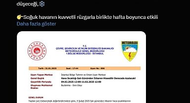 Sakarya Valiliği'nden soğuk ve yağışlı hava uyarısı