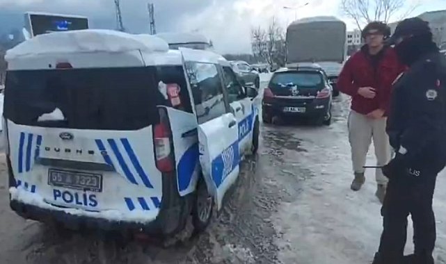 Samsun polisi, MSÜ sınavı öğrencilerini yalnız bırakmadı