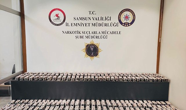 Samsun'da 14 bin adet sentetik ecza ele geçirildi: 2 gözaltı