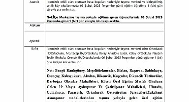 Samsun'da eğitime kar engeli