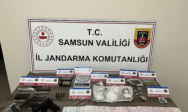 Samsun'da jandarmadan uyuşturucu operasyonu