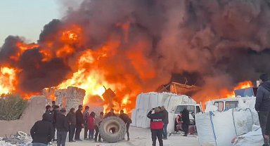 Şanlıurfa'da geri dönüşüm tesisinde yangın