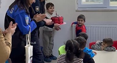 Şehit polisin oğluna anlamlı doğum günü kutlaması