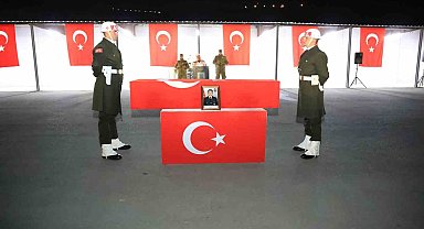 Şehit Uzman Çavuş Mustafa Bazna'nın naaşı memleketine uğurlandı