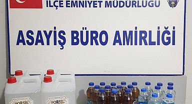 Tavşanlı'da 20 litre etil alkol ele geçirildi