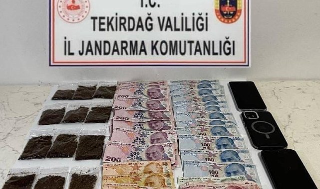 Tekirdağ'da jandarmadan uyuşturucu operasyonu