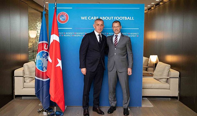 TFF Başkanı Hacıosmanoğlu, UEFA Başkanı Ceferin ile buluştu