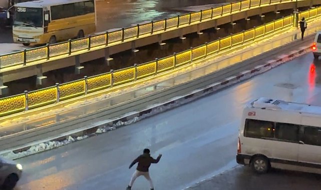 Tokat'ta çocukların tehlikeli oyunu kamerada