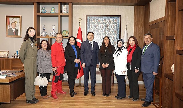 Türk Hava Kurumu'ndan Vali Musa Işın'a 100'üncü yıl ziyareti