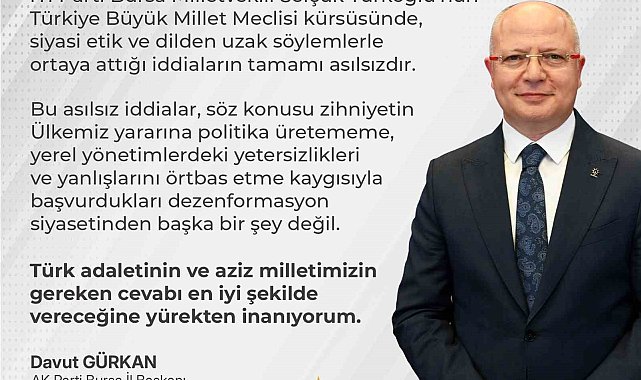 Türkoğlu'nun fatura iddialarına AK Parti'den yalanlama