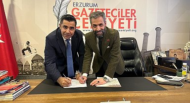 Vakıf Bank'tan Erzurum Gazeteciler Cemiyeti üyelerine 500 Bin TL kredi imkanı