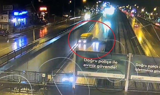 Yağmurlu havada makas atarken çarpmış