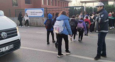 Zabıta ekipleriyle okul yolu daha güvenli