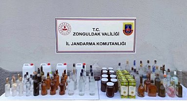 Zonguldak'ta jandarmadan sahte alkol operasyonu