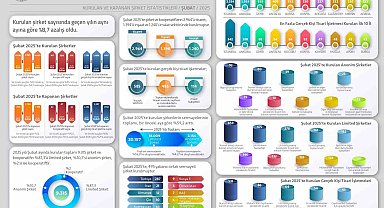2025'in ilk 2 ayında kurulan şirket sayısı, geçen yılın aynı dönemine göre yüzde 3,1 azaldı