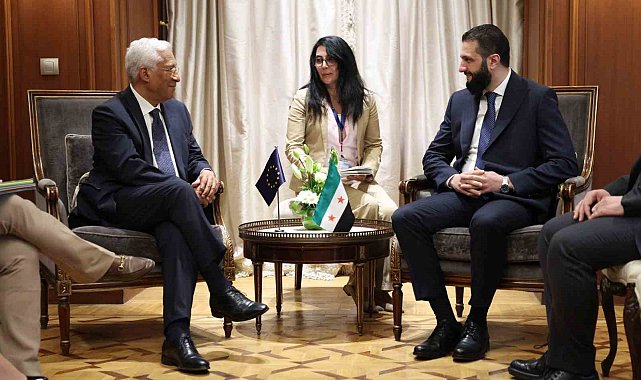 AB Konseyi Başkanı Costa, Suriye Devlet Başkanı eş-Şara ile bir araya geldi