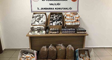 Afyonkarahisar'da binlerce adet makaron ele geçirildi