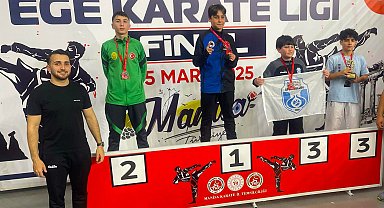 Aliağa'nın genç sporcuları madalyalarıyla döndü