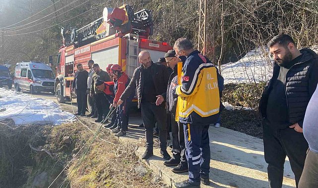 Artvin'de dereye düşen vatandaş kurtarıldı