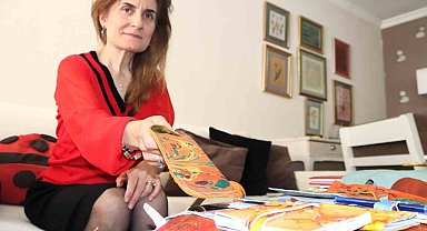 Atık derileri Ebru Sanatıyla birleştirerek ileri dönüşüme kazandırıyor
