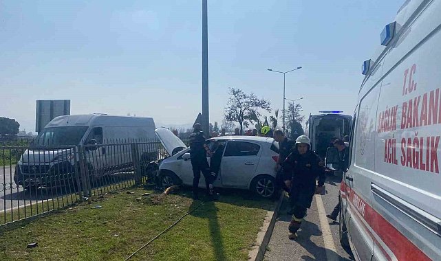 Aydın'da otomobil refüje çıktı: 1 yaralı