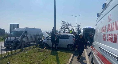 Aydın'da otomobil refüje çıktı: 1 yaralı