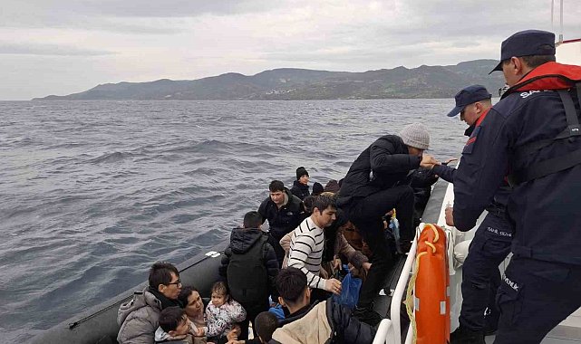 Ayvacık açıklarında 41 kaçak göçmen yakalandı