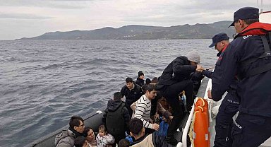 Ayvacık açıklarında 41 kaçak göçmen yakalandı