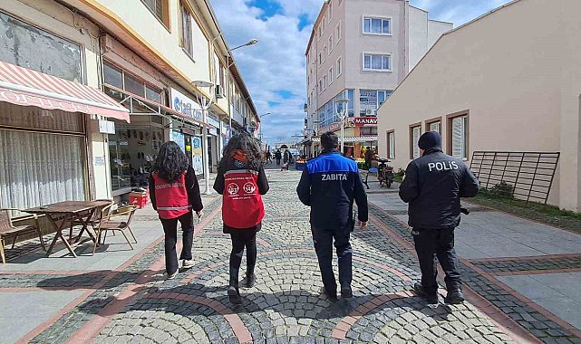 Babaeski'de sokakta çalışan ve dilendirilen çocuklar için alan taraması yapıldı