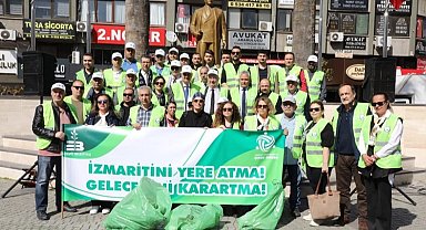 Balıkesir Edremit Belediyesi'nden 'izmarit toplama' kampanyası