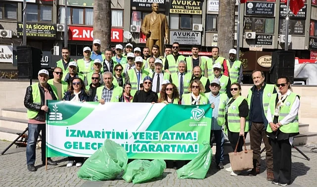 Balıkesir Edremit Belediyesi'nden 'izmarit toplama' kampanyası