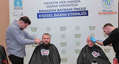 Başkan Candaroğlu'ndan koca çınarlara bayram tıraşı sürprizi