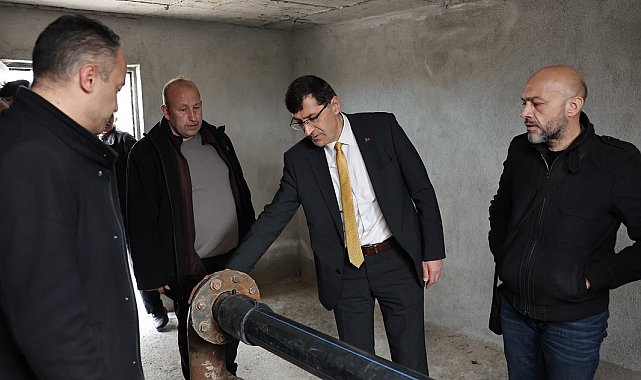 Başkan Eyüp Kahveci, Geven Mahallesi'ndeki sıcak su sondaj tesisini inceledi