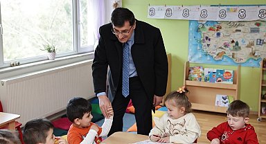 Başkan Eyüp Kahveci, minik öğrencilerle buluştu