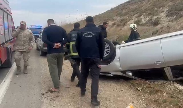 Batman'da kontrolden çıkan araç takla attı: 1 yaralı