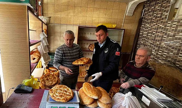 Bayburt'ta zabıta ekipleri fırın denetiminde