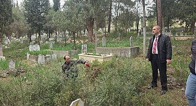 Bayırköy Belediyesi bayram öncesi mezarlık temizliği çalışmalarını hızlandırdı