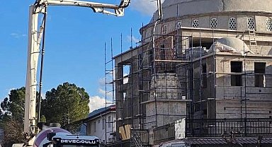 Beyağaç Çarşı Cami inşaatında sona yaklaşılıyor