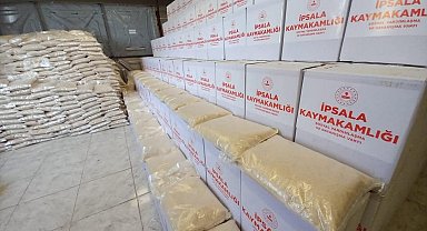 Bin aileye Ramazan kolisi ve 5 ton İpsala pirinci dağıtımı başladı